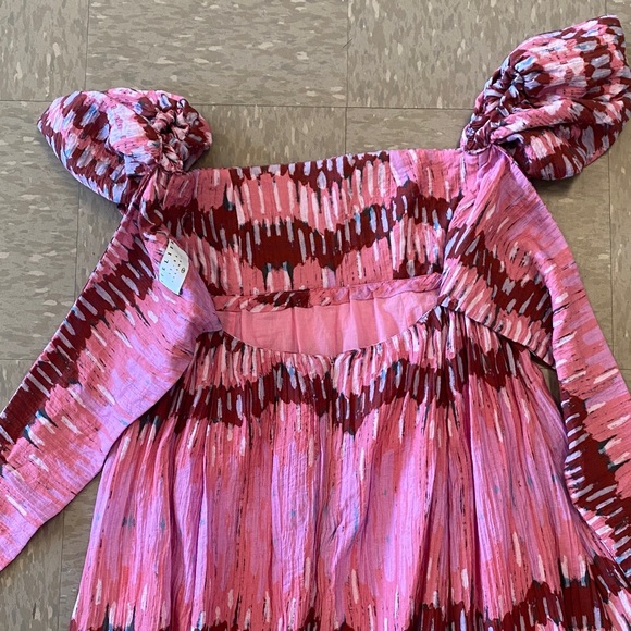 ATELIER Elegant Pink Patterned Maxi - Picture 7 of 8